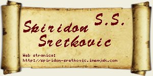 Spiridon Sretković vizit kartica